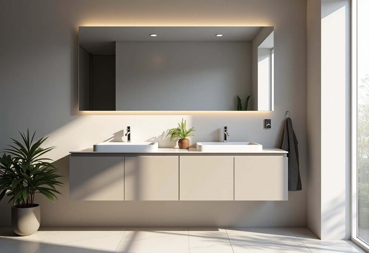 double vasque modern bathroom